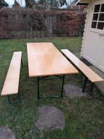 Ensemble de jardin pliable 6 personnes 200x80cm, Jardin & Terrasse, Comme neuf, Enlèvement, Bois, Sets de jardin