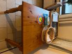 Houten tafel met 4 stoelen, Huis en Inrichting, Tafels | Eettafels, Ophalen, Gebruikt, Vier personen, Rechthoekig