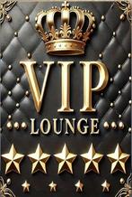 Metalen reclamebord VIP Lounge ***** - retro vintage mancave, Ophalen of Verzenden, Nieuw, Reclamebord