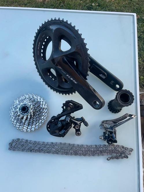 Groepset shimano 105 met 4iiii powermeter, Fietsen en Brommers, Fietsonderdelen, Zo goed als nieuw, Racefiets, Crankstel of Pedalen