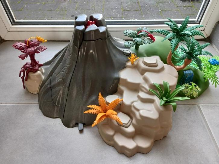 Playmobil 5230 vulkaan met T-rex en Saichania dinosaurus, Kinderen en Baby's, Speelgoed | Playmobil, Ophalen of Verzenden