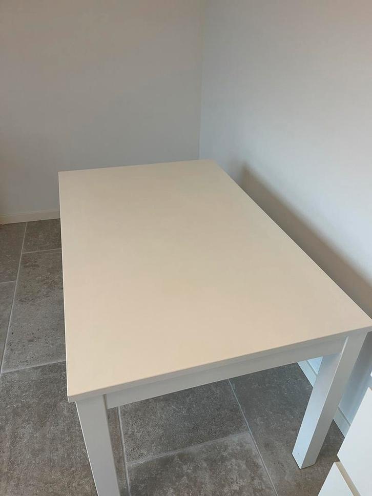 Ikea Laneberg Uitschuifbare Tafel Wit 130/190 x 80, Huis en Inrichting, Tafels | Eettafels, Zo goed als nieuw, 50 tot 100 cm, 100 tot 150 cm