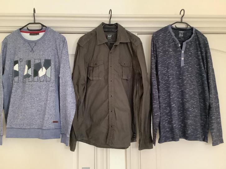 Herenkleding shorten/hemden/truien 9 stuks samen voor 10 eur, Kleding | Heren, Heren-kledingpakketten, Zo goed als nieuw, Maat 46 (S) of kleiner