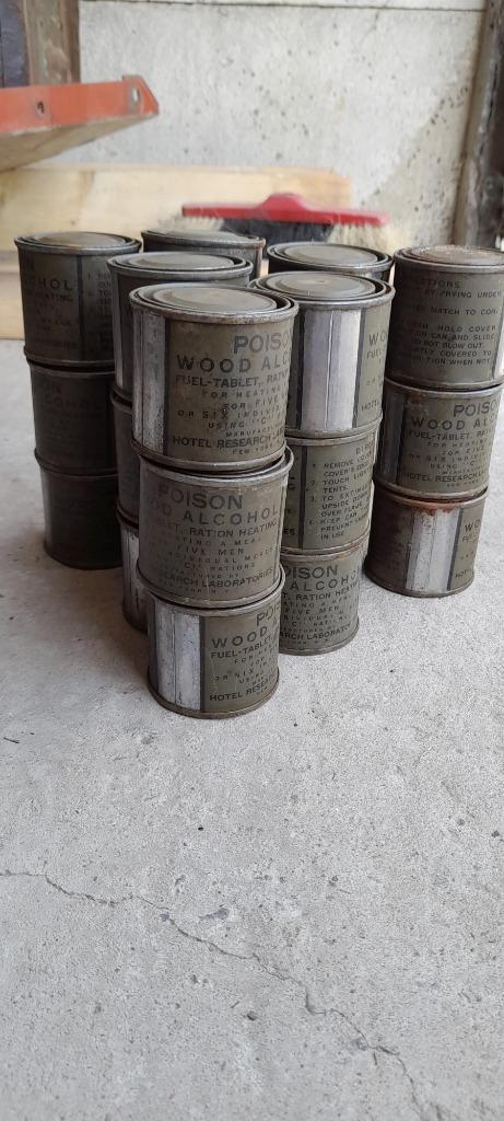 Potjes Wood Alcohol WW2, Verzamelen, Militaria | Tweede Wereldoorlog, Landmacht, Overige typen, Ophalen of Verzenden