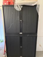 2 Zwarte stevige Metalen Roldeurkasten, Huis en Inrichting, Kasten | Roldeurkasten en Archiefkasten, Ophalen, 100 tot 150 cm, 100 tot 150 cm