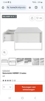 table basse Herby 2 neuve dans une boîte avec 2 tiroirs, Enlèvement, Neuf, Rectangulaire