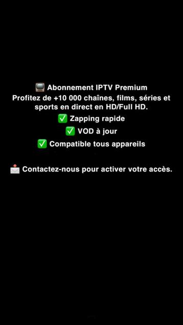 ABONNEMENT IPTV beschikbaar voor biedingen