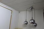 Chrome space age vintage eye ball hanglamp, Ophalen of Verzenden, Gebruikt, Space age retro vintage, 75 cm of meer