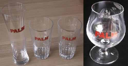Verzameling 4x Palm glazen met rood opdruk, Verzamelen, Biermerken, Nieuw, Palm, Ophalen of Verzenden
