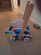 Janod loopwagen met blokken, Kinderen en Baby's, Speelgoed | Houten speelgoed, Ophalen, Zo goed als nieuw