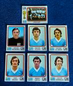 7 versch. Panini stickers voetbal ' WK 1974 - Uruguay ', Ophalen of Verzenden, Nieuw, Meerdere stickers