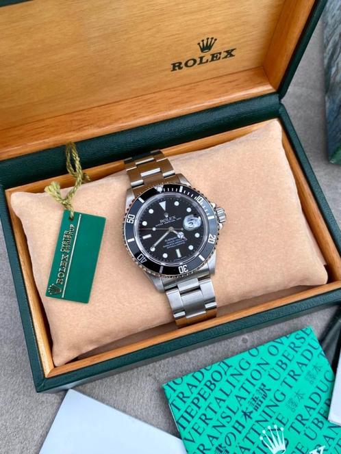 Rolex Submariner Date 16610 Full Set 12 maanden garantie!, Handtassen en Accessoires, Horloges | Heren, Zo goed als nieuw, Polshorloge