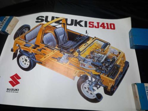 Suzuki Samurai SJ410 affiches matériau de lancement autocoll, Livres, Autos | Brochures & Magazines, Utilisé, Enlèvement ou Envoi