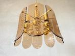 Vintage hanglamp smoked glas, Huis en Inrichting, Lampen | Hanglampen, Mid century modern, Ophalen of Verzenden, Zo goed als nieuw