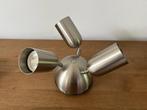 Plafondspot van RVS met 3 Verstelbare Spots, Metaal of Aluminium, Ophalen of Verzenden, Zo goed als nieuw, Modern, Idustrieel
