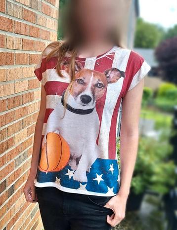 T-shirt motif chien