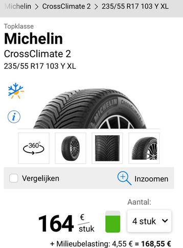 Banden Michelin CrossClimate 235/55 R17 103 Y XL 4 seizoenen