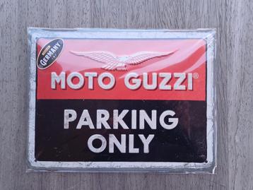 Reclame  MOTO GUZZI parking only, Motoren, Ophalen of Verzenden, Nieuw