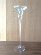 Hoge glazen kandelaar 40 cm, Ophalen, Zo goed als nieuw, Kandelaar