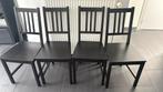 4 Eetstoelen ~ €50 ~ in goede staat, Huis en Inrichting, Stoelen, Ophalen, Zwart, Zo goed als nieuw, Vier