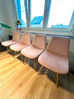 Roze velvet eetkamerstoelen te koop, Huis en Inrichting, Stoelen, Ophalen, Zo goed als nieuw