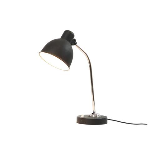 Bauhaus Bureaulamp Zwart Industrieel Chroom Metaal 1950s, Antiek en Kunst, Antiek | Verlichting, Ophalen of Verzenden