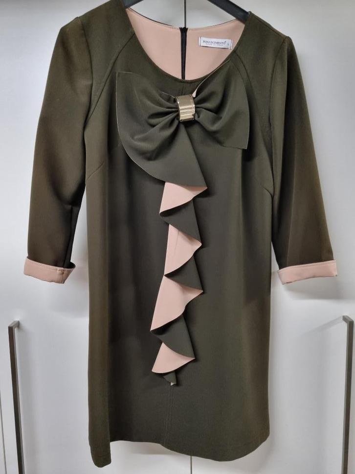 Bruine jurk - Rinascimento - maat L, Kleding | Dames, Jurken, Gedragen, Maat 42/44 (L), Bruin, Boven de knie, Ophalen of Verzenden