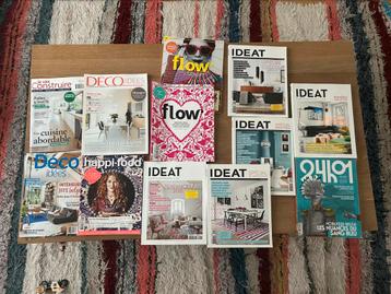 Magazines (Flow, Ideat, 24h01, Deco Idees) beschikbaar voor biedingen