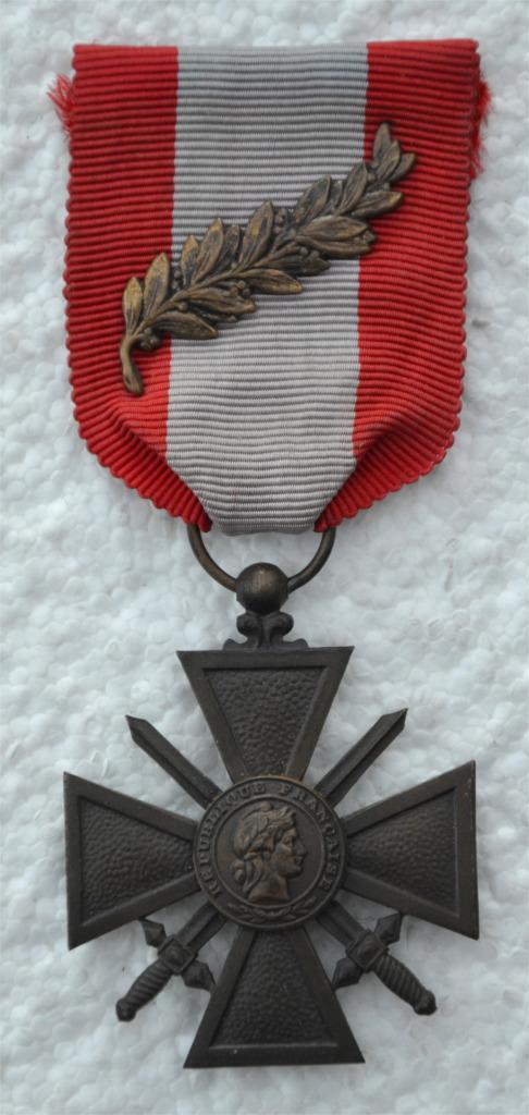 Medaille, Fr Croix de Guerre Theatres d'Operation Exterieurs, Verzamelen, Militaria | Algemeen, Landmacht, Lintje, Medaille of Wings