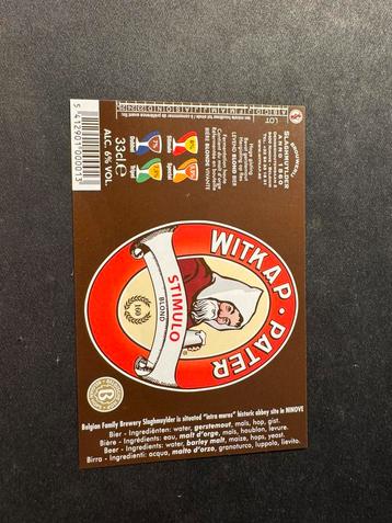 Bier etiket witkap pater beschikbaar voor biedingen