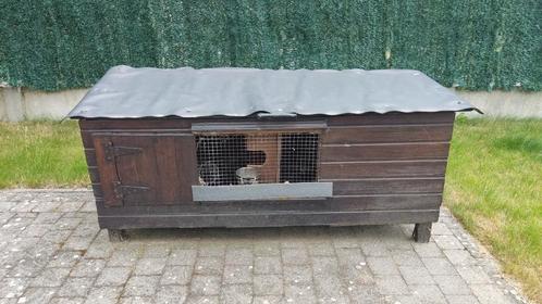 Stevig Houten Konijnenhok - Inclusief Extra Toebehoren, Dieren en Toebehoren, Pluimvee | Toebehoren, Gebruikt, Ophalen