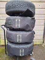 banden 215 60 16 met velg en wagentje voor op te bergen, Auto-onderdelen, Banden en Velgen, Ophalen, 16 inch, Winterbanden, Band(en)