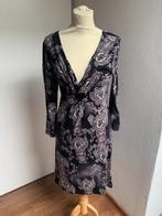 Zwart paarse dames jurk van K-Design maat L, Comme neuf, Noir, K-design, Taille 42/44 (L)