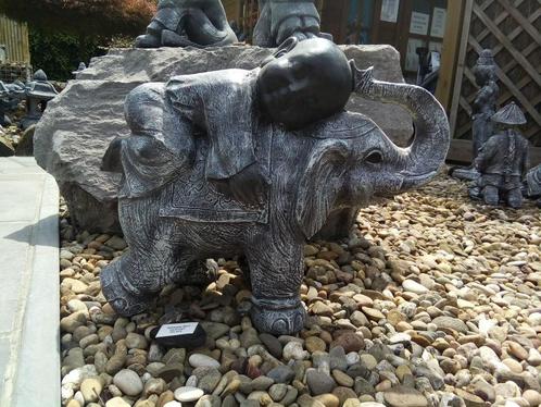 olifant met monnik tuinbeeld, Jardin & Terrasse, Statues de jardin, Neuf, Animal, Béton, Enlèvement