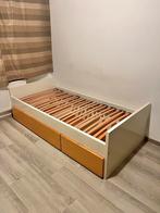 Lit IKEA avec sommier + 3 rangements – matelas offert, 90 cm, Une personne, Enlèvement, Utilisé