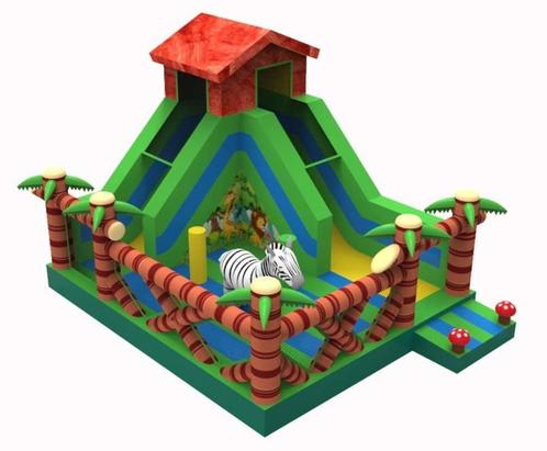 Te huur! Springkasteel safari! Weekendprijs!, Hobby en Vrije tijd, Feestartikelen | Verhuur, Gebruikt, Ophalen of Verzenden