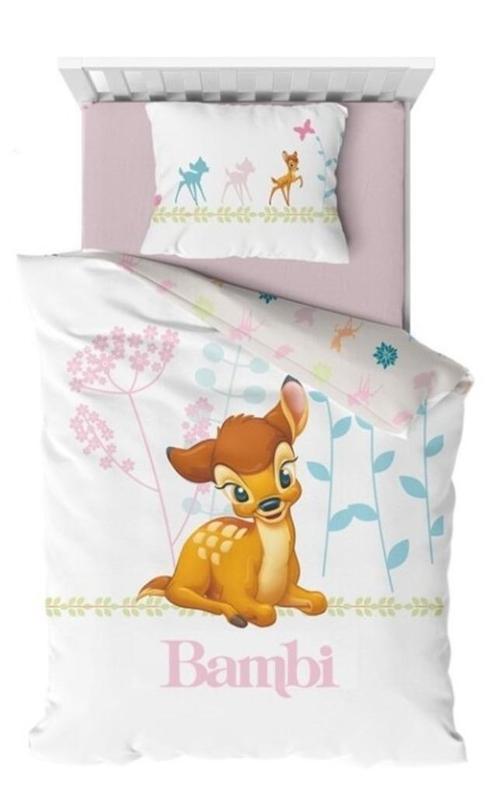 Bambi Baby Dekbedovertrek 100 x 140 cm - Disney, Kinderen en Baby's, Kinderkamer | Beddengoed, Nieuw, Dekbedovertrek, Wit, Jongetje of Meisje