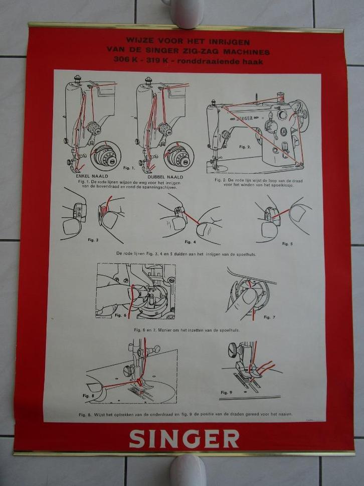 affiche Singer, Hobby en Vrije tijd, Naaimachines en Toebehoren, Gebruikt, Naaimachine, Singer, Ophalen