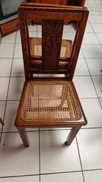 Vintage rieten stoelen oud hout, Antiek en Kunst, Ophalen