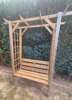 Houten tuinbank met boog, Tuin en Terras, Tuinbanken, Ophalen, Gebruikt, Hout