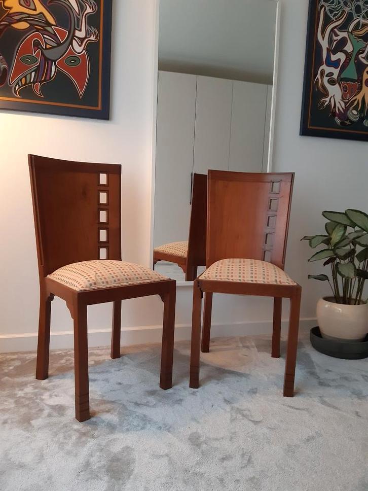 Set van twee artdeco stoelen, Antiek en Kunst, Antiek | Meubels | Stoelen en Sofa's, Ophalen