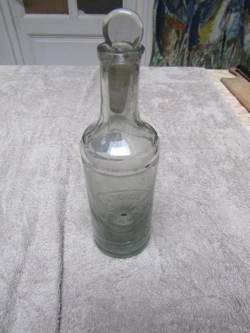 Transparante apoticariumfles met glazen dop, H25-, Antiek en Kunst, Antiek | Glaswerk en Kristal, Ophalen of Verzenden