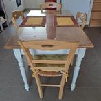tafel met zes stoelen, Maison & Meubles, Tables | Tables à manger, 50 à 100 cm, 100 à 150 cm, Chêne, Rectangulaire