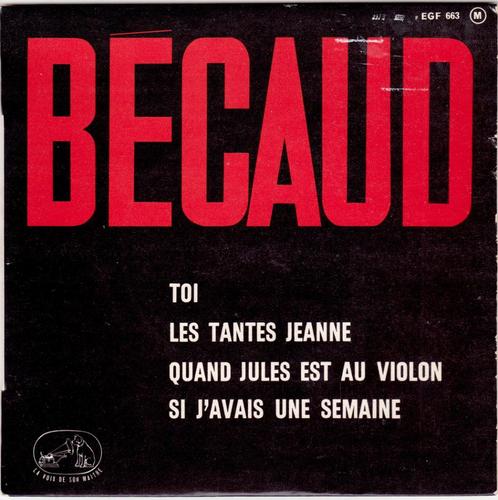 Vinyl 45T Gilbert Becaud, Cd's en Dvd's, Vinyl Singles, Gebruikt, Maxi-single, Overige genres, Ophalen of Verzenden