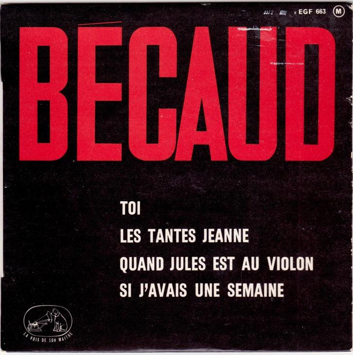 Vinyl 45T Gilbert Becaud, Cd's en Dvd's, Vinyl Singles, Gebruikt, Maxi-single, Overige genres, Ophalen of Verzenden