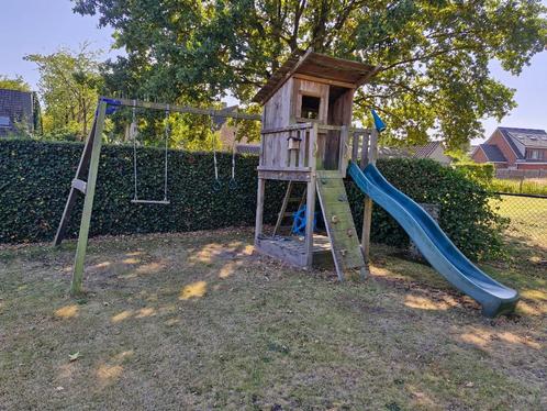Speeltuin Jungle Gym, Kinderen en Baby's, Speelgoed | Buiten | Speeltoestellen, Gebruikt, Glijbaan, Klimwand, Schommel, Zandbak