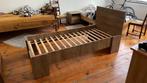 Bedframe VEDDE 90x200 + simpel bodem, Ophalen, 90 cm, Eenpersoons, Bruin