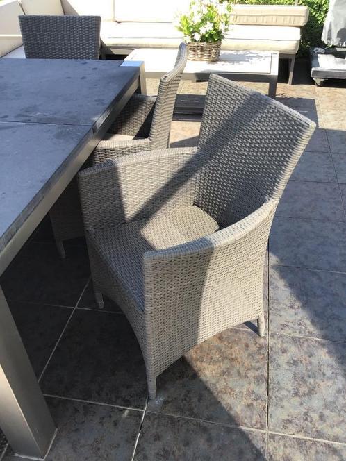 Terrastegel +stoelen, Tuin en Terras, Tuinsets en Loungesets, Gebruikt, Tuinset, Inox, 8 zitplaatsen, Eettafel, Stoel, Ophalen