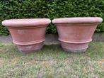 2 Magnifieke Ugo Poggi Impruneta Terracotta Bloempotten, Tuin en Terras, Bloempotten, Ophalen, Gebruikt, 40 cm of meer, Tuin