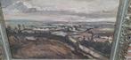 Impressionistische landschap olieverf op papier, Antiek en Kunst, Ophalen of Verzenden